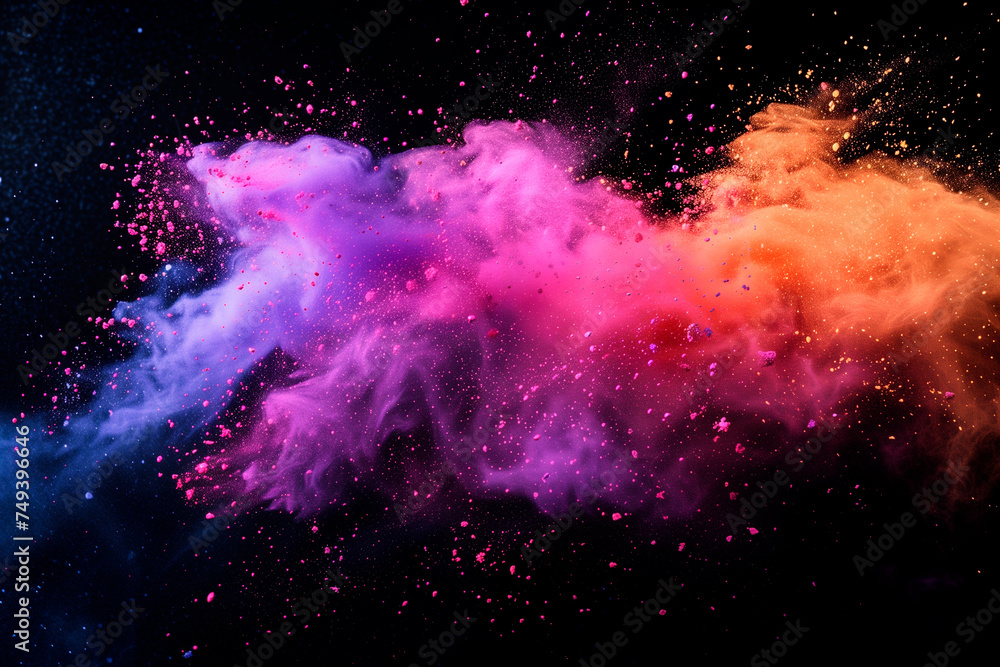 Obraz premium explosion of colorfull pigments