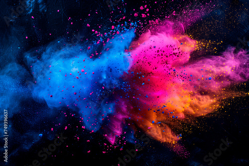 explosion of colorfull pigments