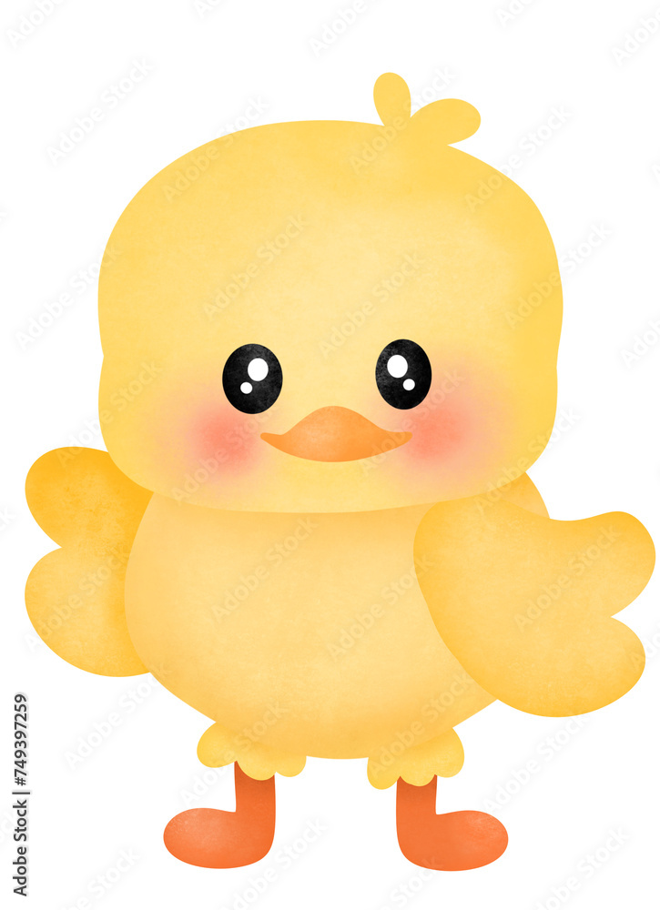 Yellow baby chick easter clipart