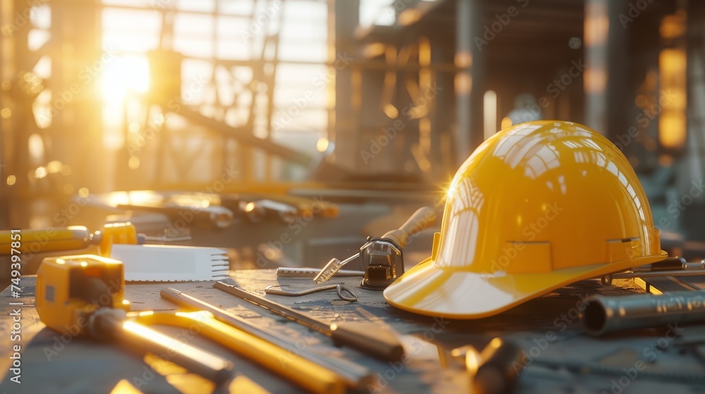 Tools and equipment for DIY work on construction sites. Tools and equipment for DIY work on construction sites.