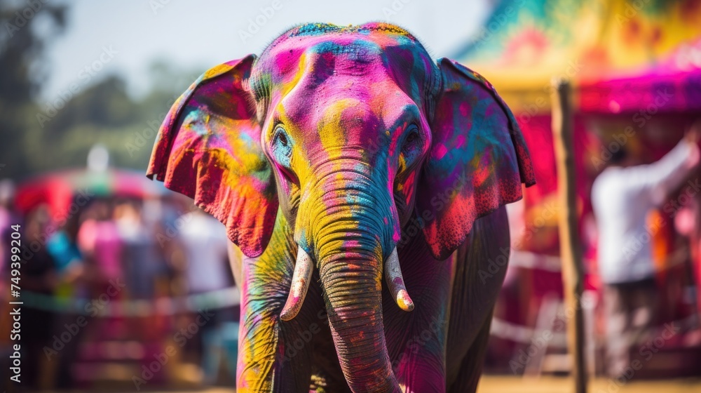 elephant holi