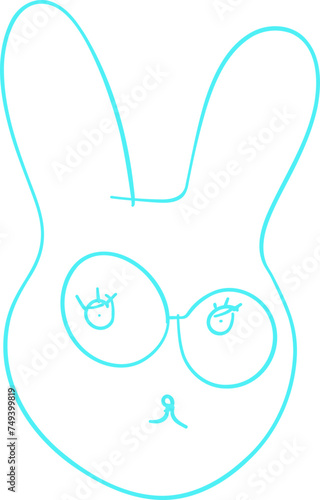 Doodle funny rabbit