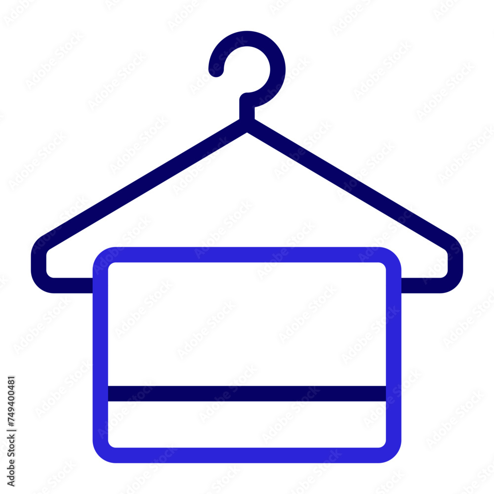 This is the hanger icon from the Shopping icon collection with an Outline Color style This is the hanger icon from the Shopping icon collection with an Outline Color style
