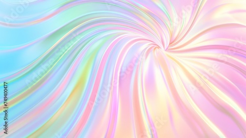 Silken waves of holographic colors flow seamlessly in this elegant background  creating a sense of movement and grace in a spectrum of pastel shades.