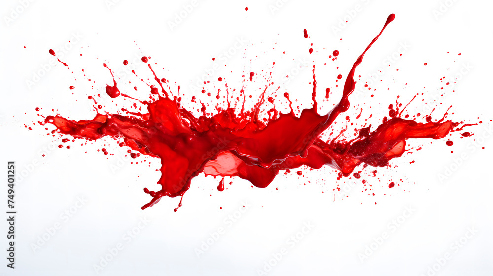 red splash on white background red splash on white background