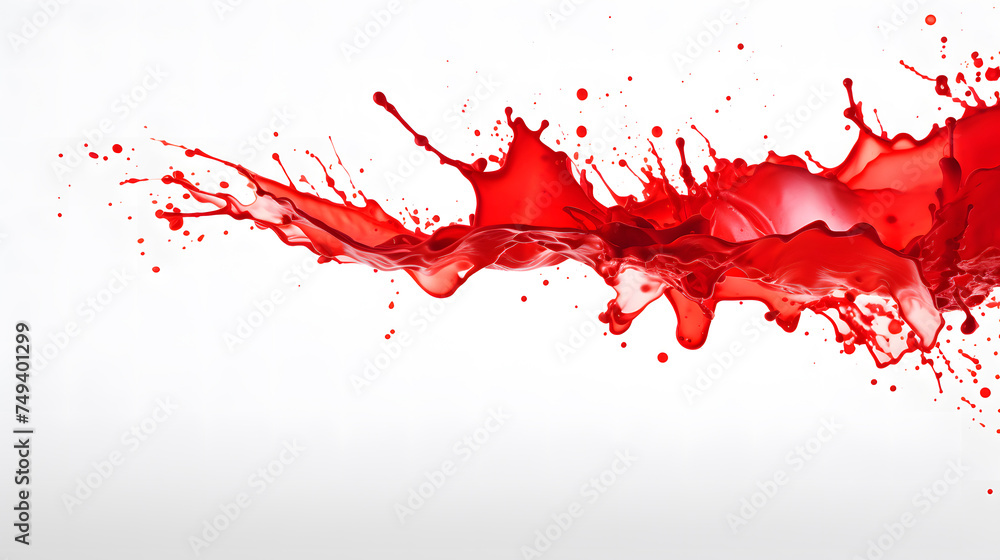 red splash on white background red splash on white background