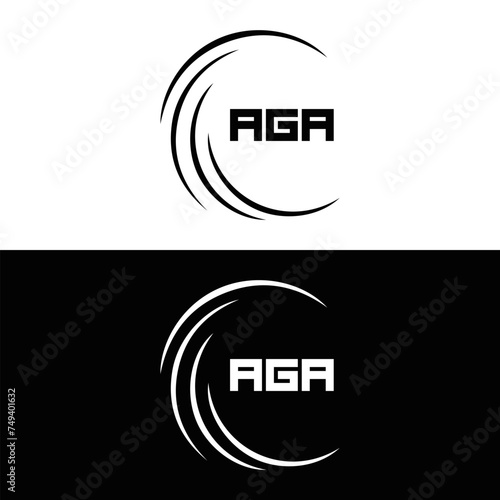 AGA logo. A G A design. White AGA letter. AGA, A G A letter logo design. Initial letter AGA linked circle uppercase monogram logo. A G A letter logo vector design. top logo, Most Recent, Featured, photo