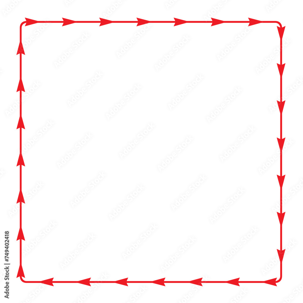 Obraz premium red arrow frame for text border