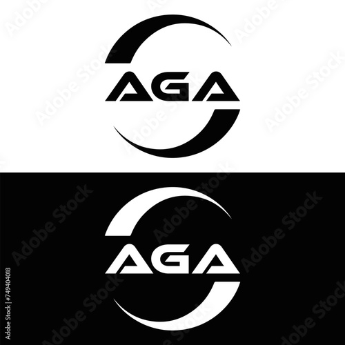 AGA logo. A G A design. White AGA letter. AGA, A G A letter logo design. Initial letter AGA linked circle uppercase monogram logo. A G A letter logo vector design. top logo, Most Recent, Featured, photo