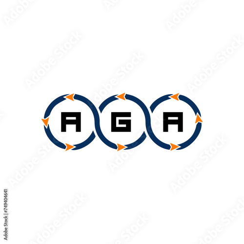 AGA logo. A G A design. White AGA letter. AGA, A G A letter logo design. Initial letter AGA linked circle uppercase monogram logo. A G A letter logo vector design. top logo, Most Recent, Featured, photo