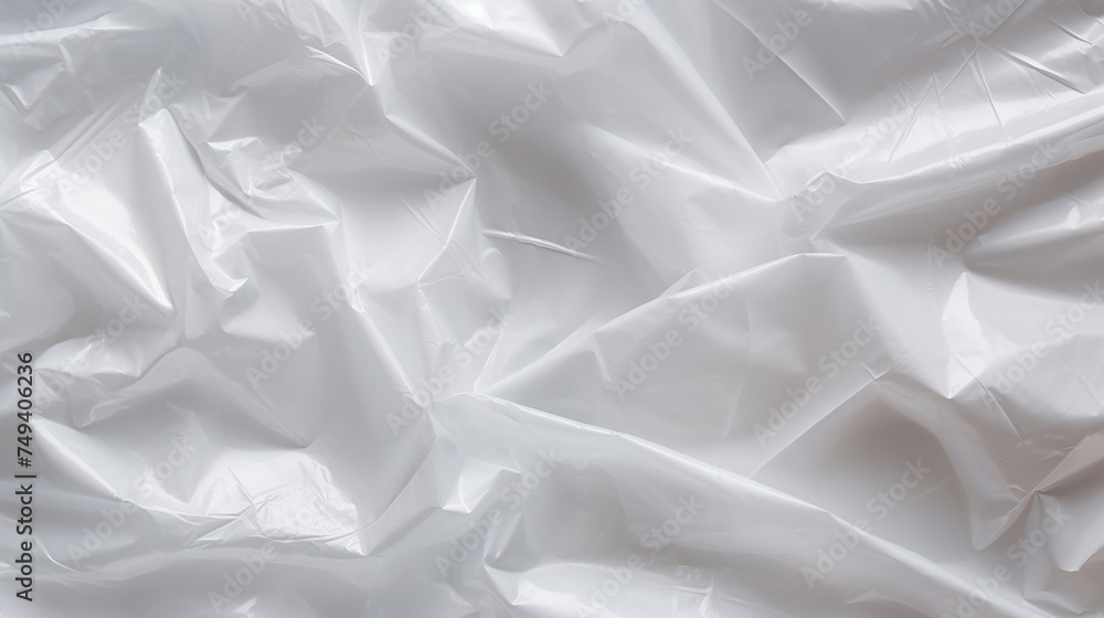 Fototapeta premium Plastic wrap texture, close up of plastic material for background used
