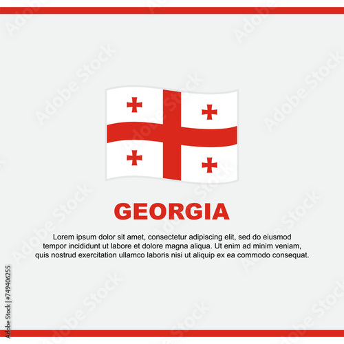 Georgia Flag Background Design Template. Georgia Independence Day Banner Social Media Post. Georgia Design