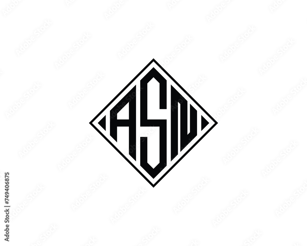 ASN logo design vector template ASN logo design vector template
