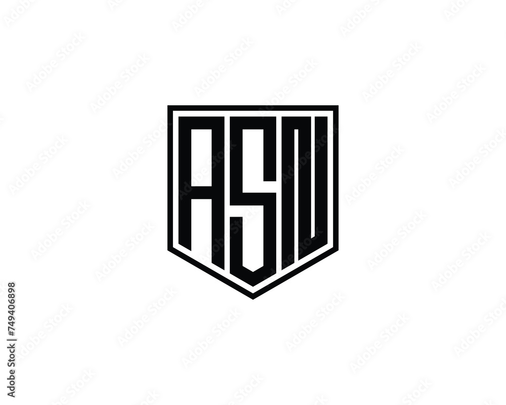 ASN logo design vector template ASN logo design vector template