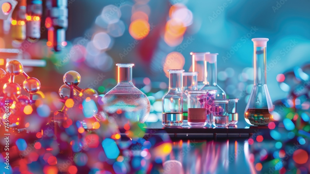 Visuals illustrating materials science lab techniques such as