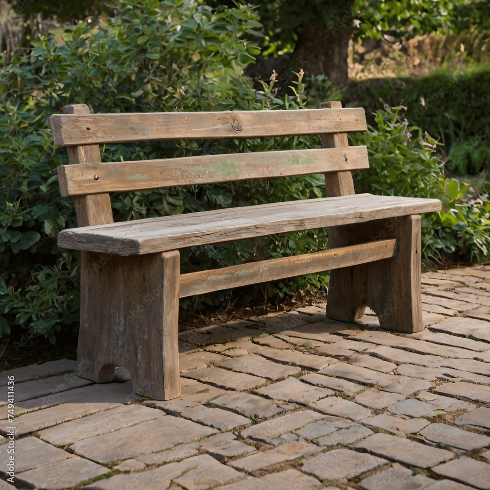 wooden bench in the park . Created using generative AI
wooden bench in the park . Created using generative AI