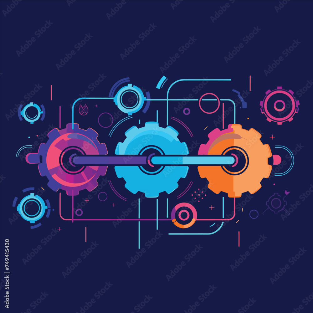 Chain icon symbol vector image. Illustration of the ch