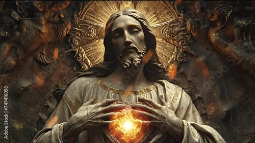 Sacred Heart of the Lord, Jesus Christ with immaculate heart photo
