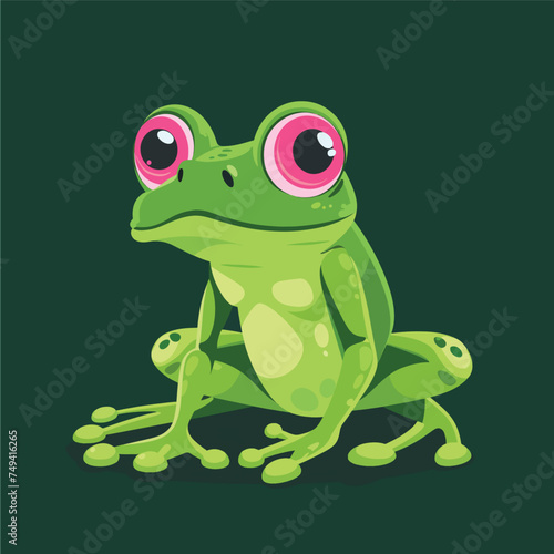 frog cartoon design Animal zoo life nature and character
