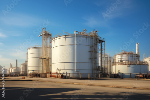 Big industrial oil tanks
