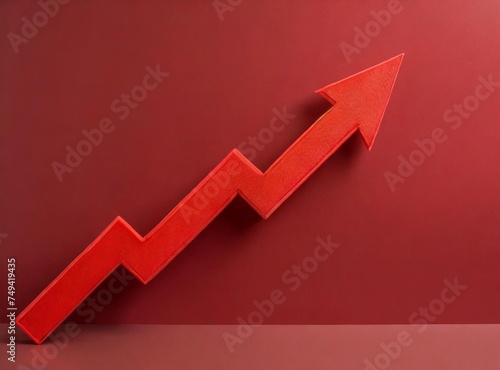 Rising inflation minimal statistic background  illustrated with red arrow.
