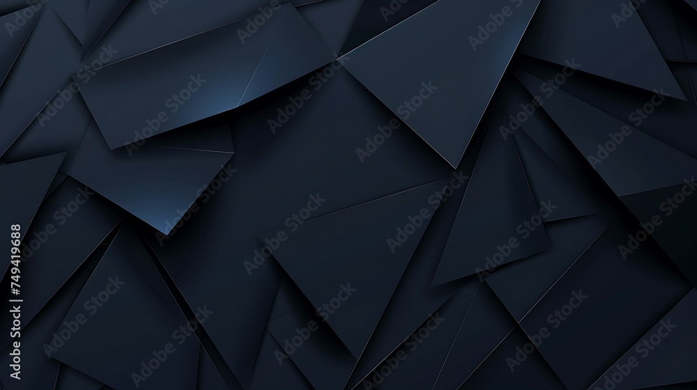 Modern black blue abstract background. Minimal. Color gradient. Dark. Web. Geometric shape. 3d effect. Lines stripes triangles. Design. Futuristic. Cut paper or metal effect. Luxury. Generative Ai Modern black blue abstract background. Minimal. Color gradient. Dark. Web. Geometric shape. 3d effect. Lines stripes triangles. Design. Futuristic. Cut paper or metal effect. Luxury. Generative Ai