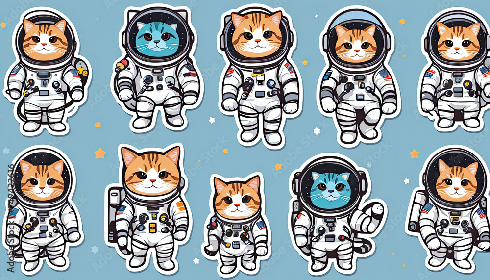 Obraz premium cat on the moon astronaut and spaceship or astronaut in space or cat astronaut in space or astronaut cat or astronaut with cat or cat cosplay astronaut or cat costume astronaut with love, love pink