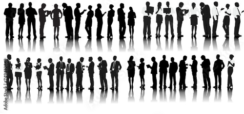 silhouettes of business people