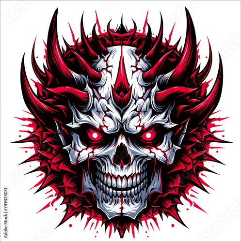 DEMON SKULL VECTOR ART