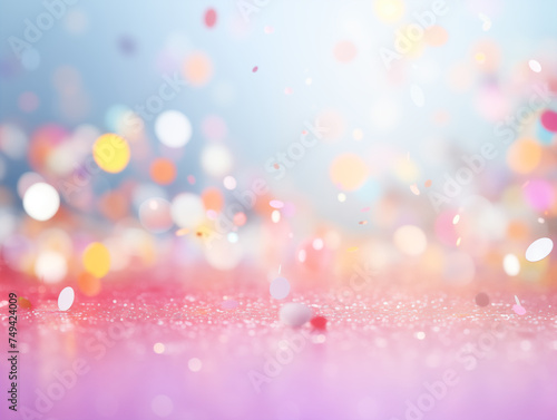 Colorful confetti with blurred background - festiv and decorative