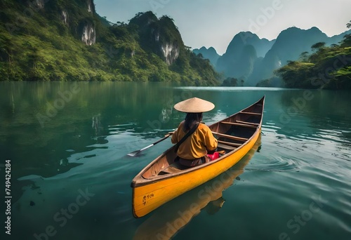 canoe on lake