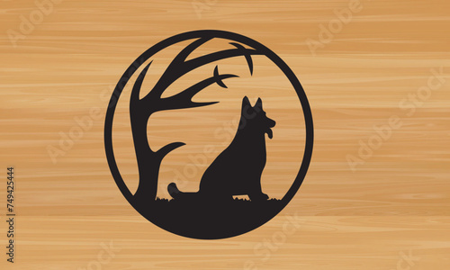 Dog metal sing laser sing ,dog metal wall art