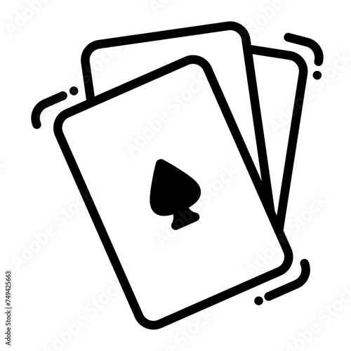 Card game icon. Icon about hobbies