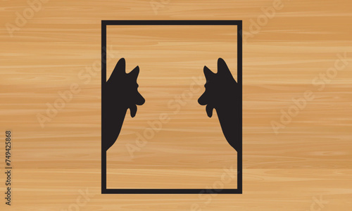 Dog metal sing laser sing ,dog metal wall art