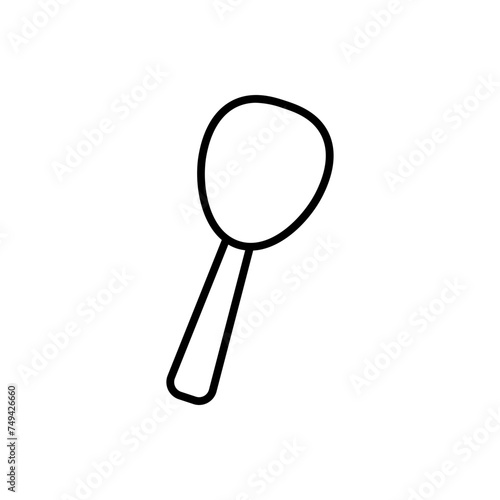 teaspoon line icon