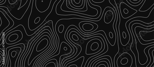 Abstract outline topographic contour map background. Dark texture background for your perfect interior. Old paper texture design .geographical map Imitation.	