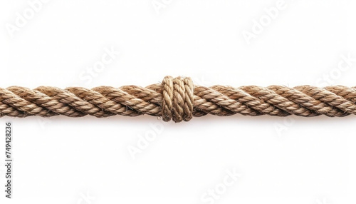 Close-up of a Thick Natural Fiber Rope