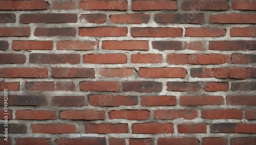 Vintage Grunge Red Brick Wall Texture. AI Generated 