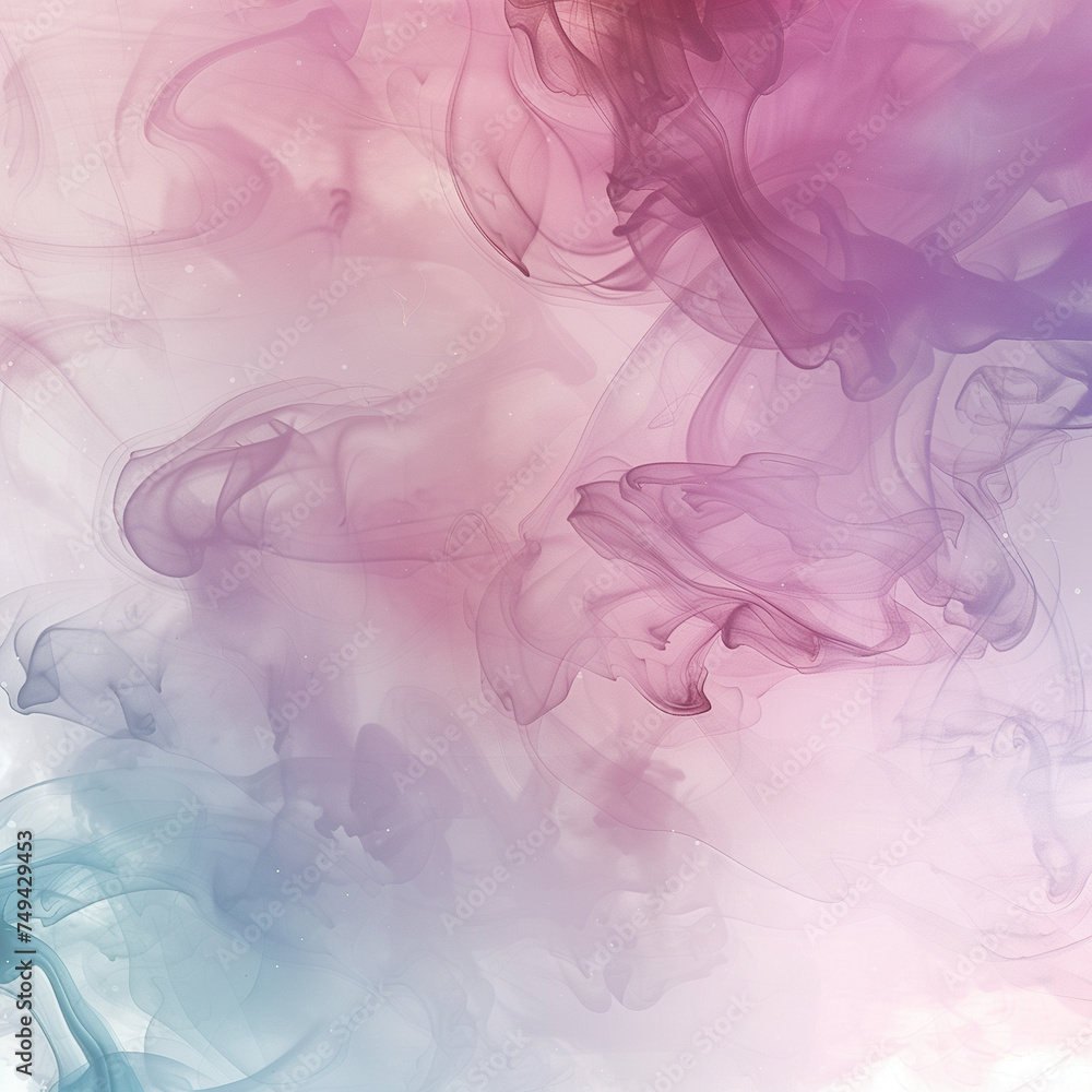 smoke, colors, abstract, delicacy, beauty, purple, black, yellow, pink, generative AI Arte com IA