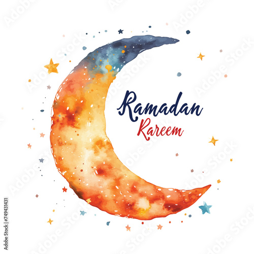 Moon ramadan kareem and eid festival background