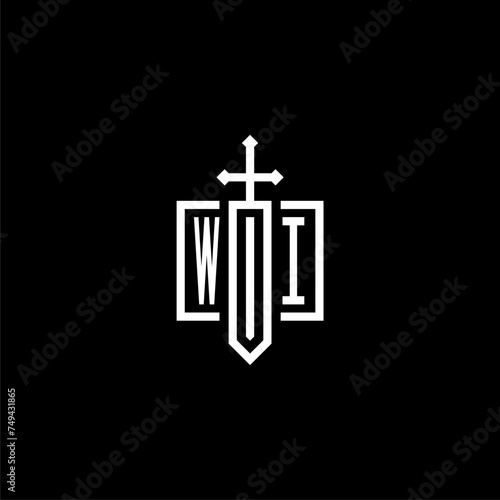 WI Initials Letter Shield Logo Vector Art  Icons  and Graphics