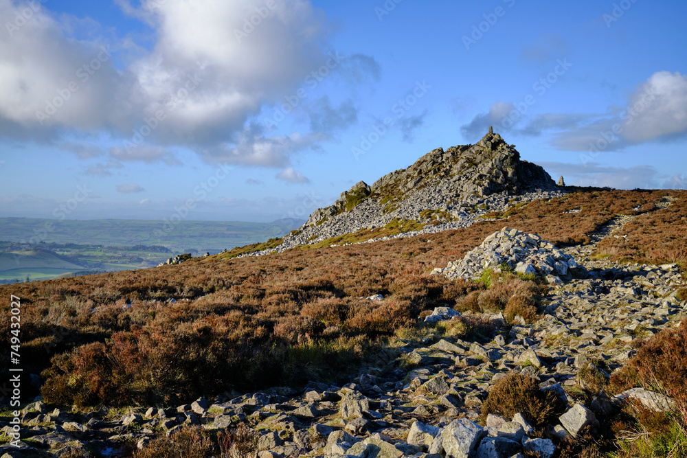Outcrop on the Shropshire Hills known as the Stiperstones Outcrop on the Shropshire Hills known as the Stiperstones
