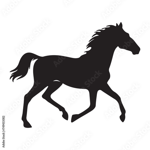 Horses silhouette vector illustration Horse silhouettes
