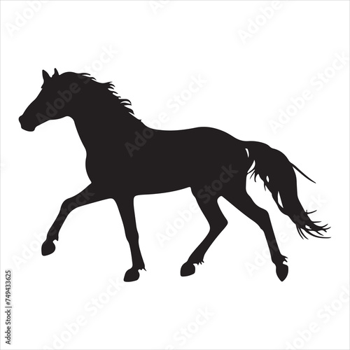 Horses silhouette vector illustration,Horse silhouettes