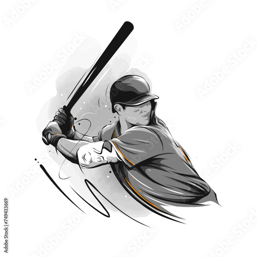Baseball Player in Position to Hit