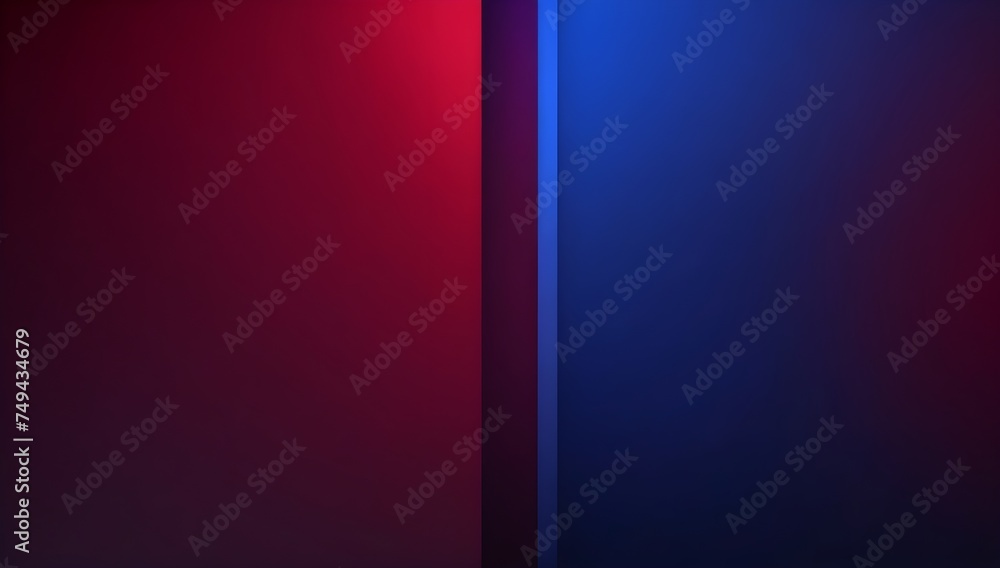 Abstract gradient red and blue color background with lines and empty space