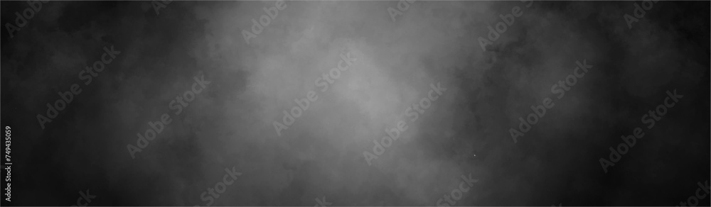 Abstract background with white paper texture and white watercolor painting background. smoke fog or clouds in center with dark border grunge design. white and gray grunge watercolor background.