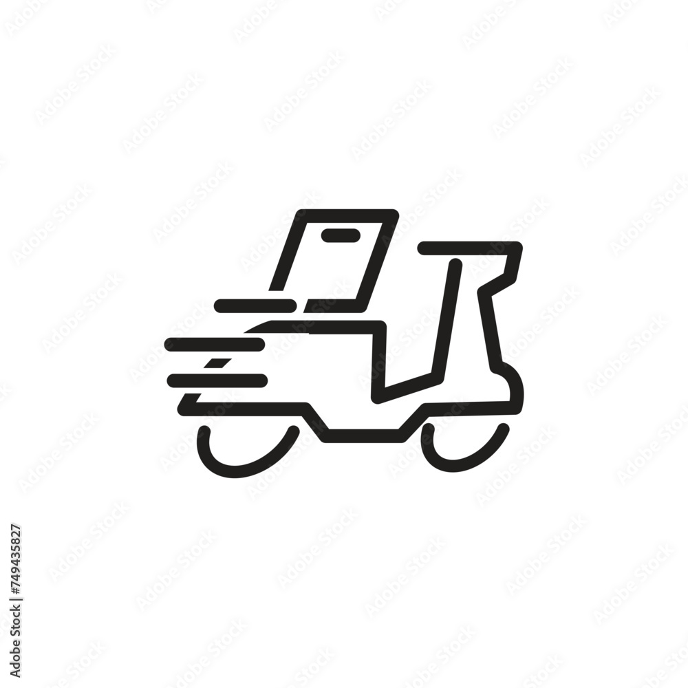 Shipping fast delivery man riding motorcycle icon symbol, Pictogram flat design for apps and websites, Track and trace processing status, Isolated on white background, Vector illustration Shipping fast delivery man riding motorcycle icon symbol, Pictogram flat design for apps and websites, Track and trace processing status, Isolated on white background, Vector illustration