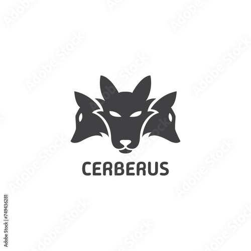 Fotografie cerberus silhouette logo vector design