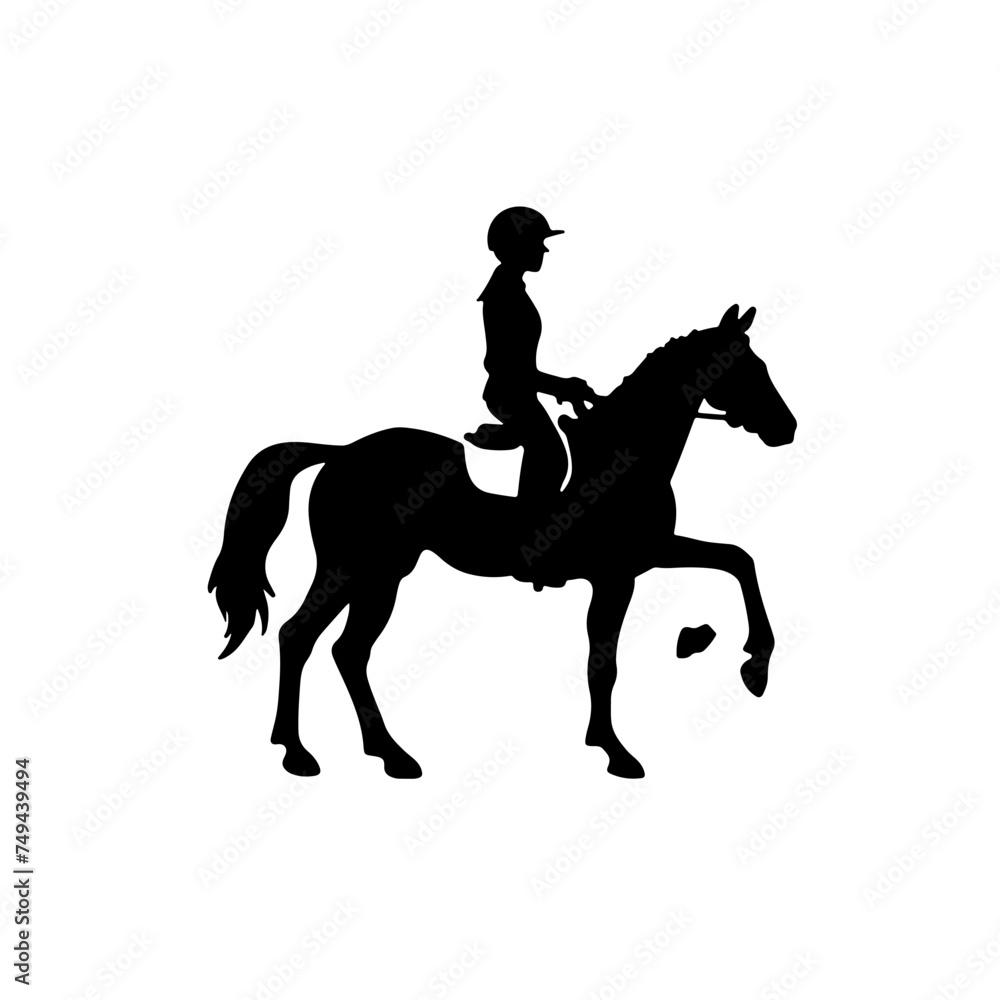 Black silhouete a horse side view isoleted Black silhouete a horse side view isoleted